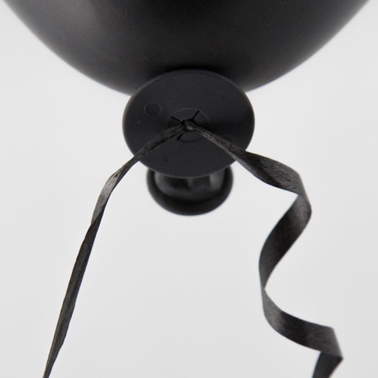 Feestbazaar Ballon Sluiters Met Lint Zwart (100st)