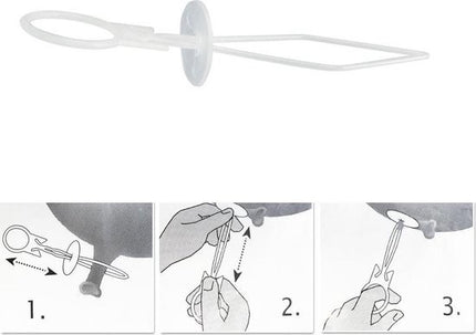 Feestbazaar Ballon Sluiters Met Lint Zwart (100st)