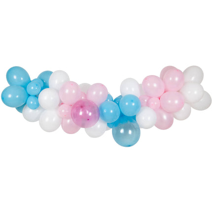 Feestbazaar Ballonboog Blauw/Roze Boy and Girl (66 ballonnen)