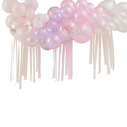 Feestbazaar Ballonboog Set Pastel Parel & Ivoor Met Slingers