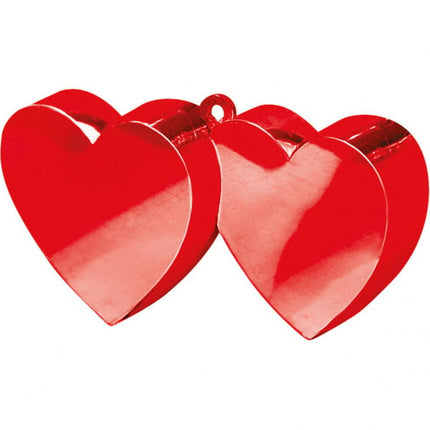 Feestbazaar Ballongewicht Dubbel Hart Rood 150gr