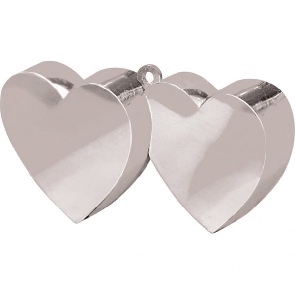 Feestbazaar Ballongewicht dubbel hart zilver 150gr