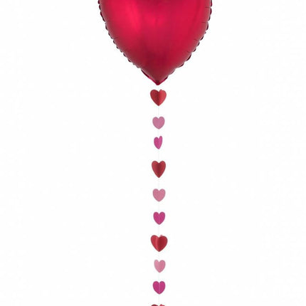 Feestbazaar Ballonlint hartjes rood