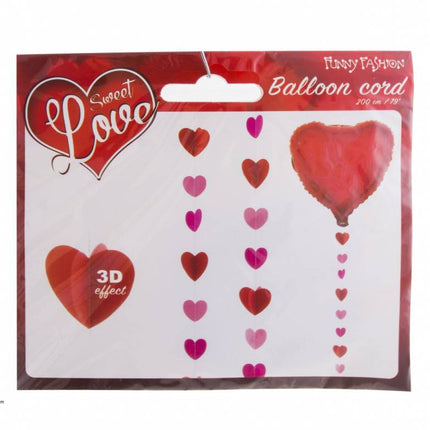 Feestbazaar Ballonlint hartjes rood
