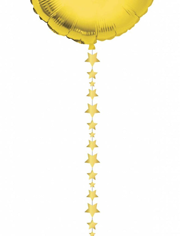 Feestbazaar Ballonlint sterretjes goud