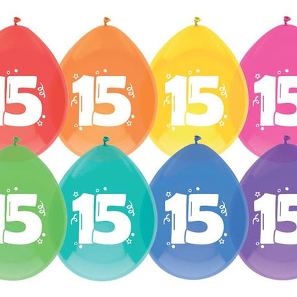 Feestbazaar Ballonnen 15 Jaar Kleurenmix