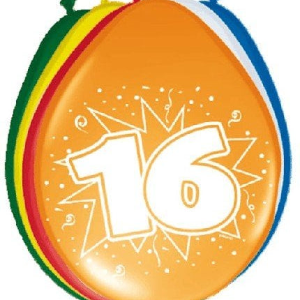 Feestbazaar Ballonnen '16' (8 st)