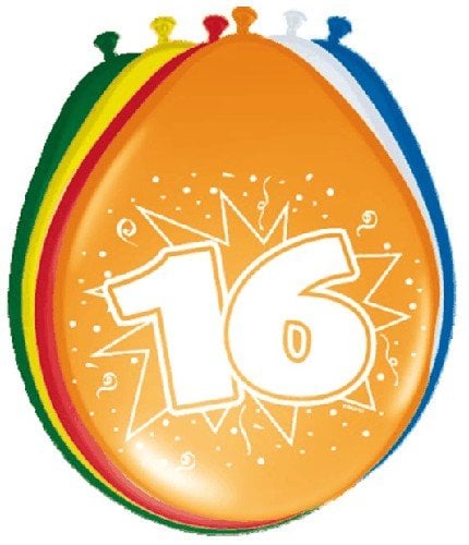 Feestbazaar Ballonnen '16' (8 st)