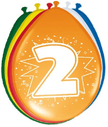 Feestbazaar Ballonnen '2' (8 st)