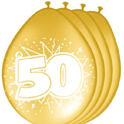 Feestbazaar Ballonnen '50' goud (8 st)