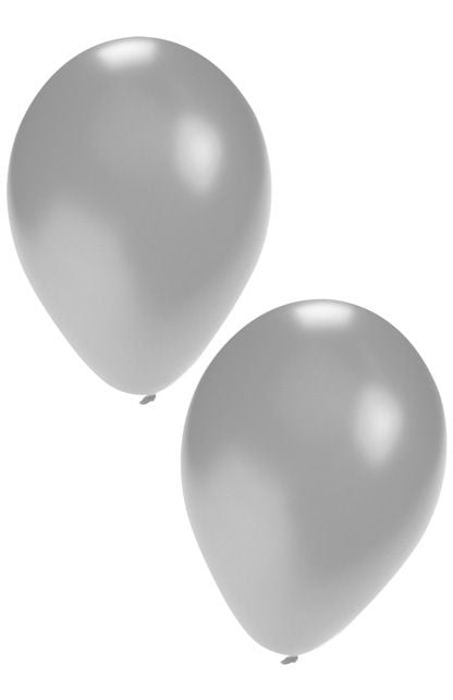 Feestbazaar Ballonnen 50x zilver