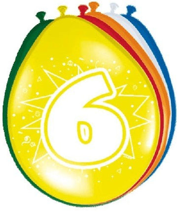 Feestbazaar Ballonnen '6' (8 st)
