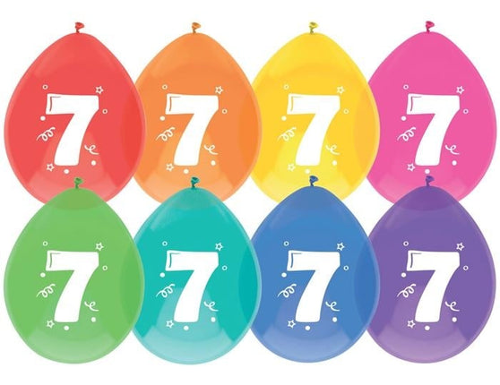 Feestbazaar Ballonnen 7 jaar mix kleuren