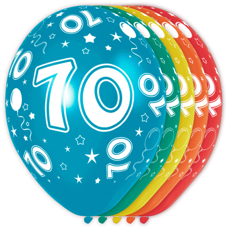 Feestbazaar Ballonnen 70 jaar (5st)