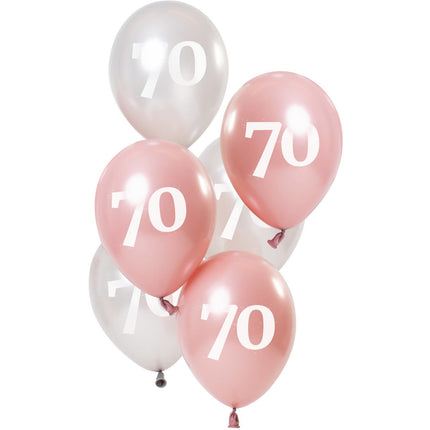 Feestbazaar Ballonnen 70 Jaar Glossy Pink (6st)