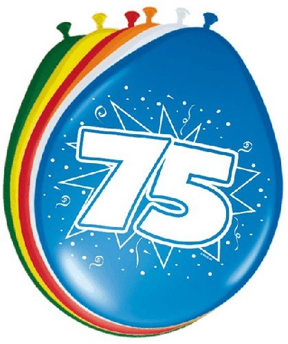 Feestbazaar Ballonnen '75' (8 st)