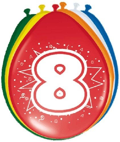 Feestbazaar Ballonnen '8' (8 st)