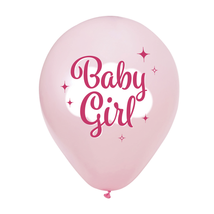 Feestbazaar Ballonnen Baby Girl (8st)