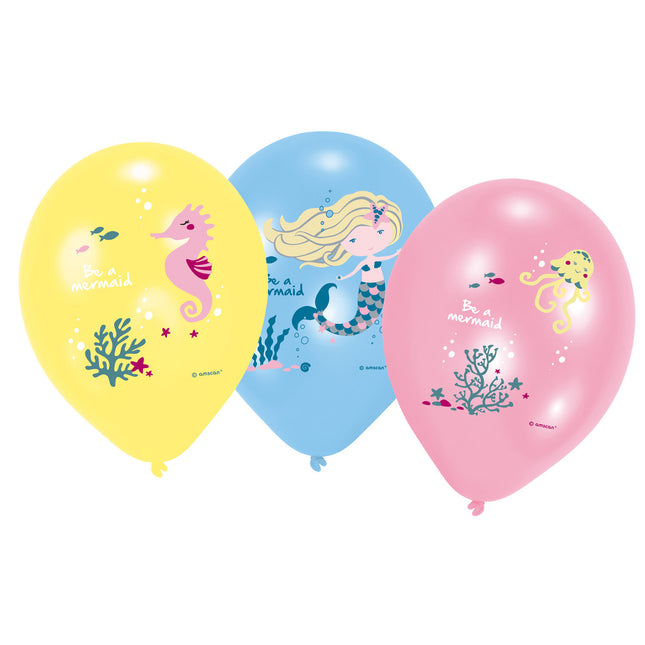 Feestbazaar Ballonnen 'Be A Mermaid' (6st)