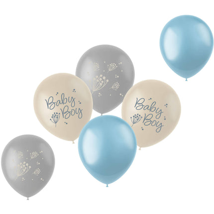 Feestbazaar Ballonnen Blooming Baby Boy (6st)