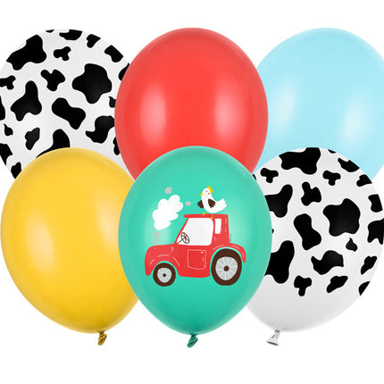 Feestbazaar Ballonnen Boerderij Mix (6st)