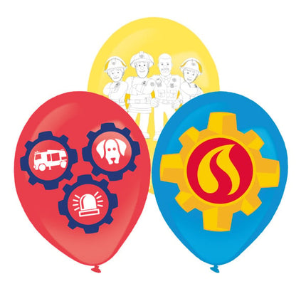 Feestbazaar Ballonnen Brandweerman Sam (6st)