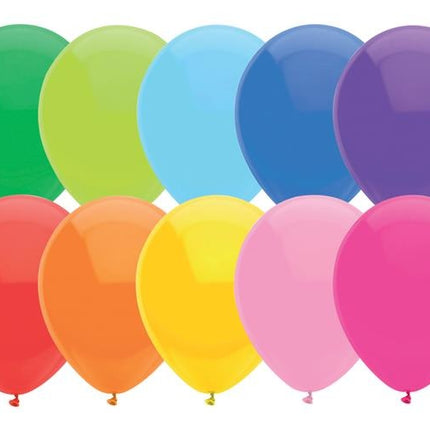 Feestbazaar Ballonnen diverse kleuren 50 stuks