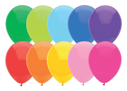 Feestbazaar Ballonnen diverse kleuren 50 stuks