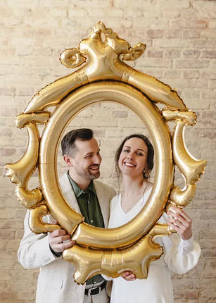 Feestbazaar Ballonnen Frame Goud 78x95cm