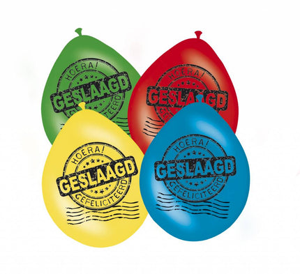 Feestbazaar Ballonnen geslaagd mix kleuren
