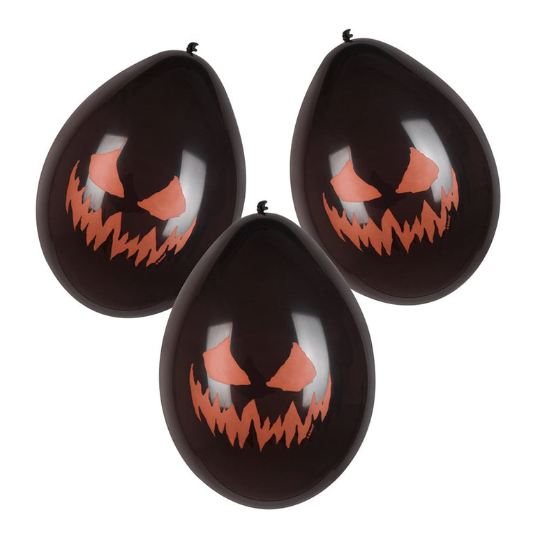 Feestbazaar Ballonnen Halloween Creepy Pumpkin (6st)