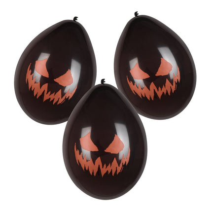 Feestbazaar Ballonnen Halloween Creepy Pumpkin (6st)