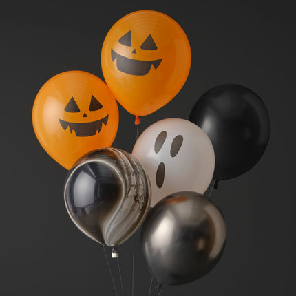 Feestbazaar Ballonnen Halloween Pumpkin Night (6st)