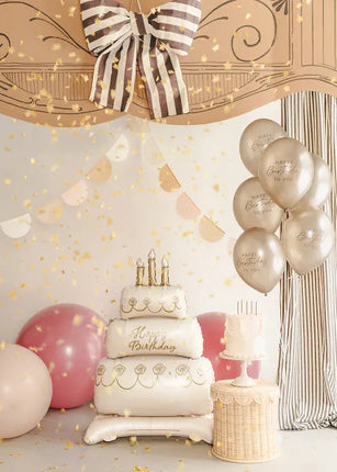 Feestbazaar Ballonnen 'Happy Birthday to you' Metallic Goud (6st)