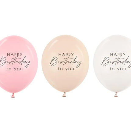 Feestbazaar Ballonnen ‘Happy Birthday to You’ Pink Mix (50st)