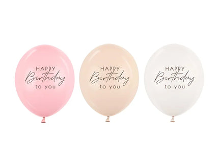 Feestbazaar Ballonnen ‘Happy Birthday to You’ Pink Mix (50st)