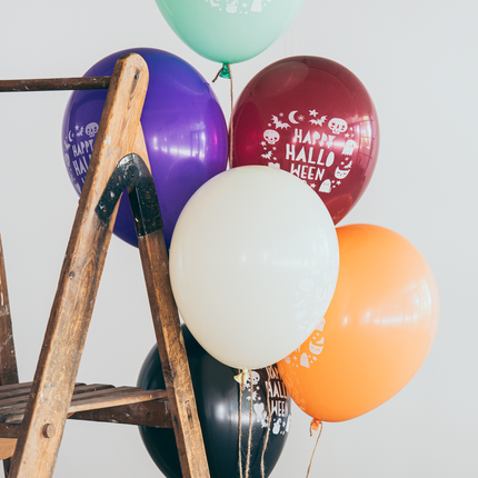 Feestbazaar Ballonnen Happy Halloween Kleurenmix (6st)