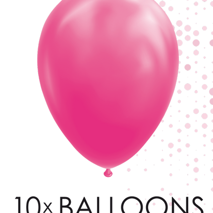Feestbazaar Ballonnen Hot Pink 30cm (10st)