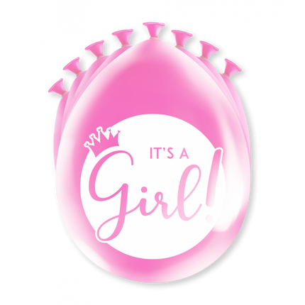 Feestbazaar Ballonnen 'It's A Girl' Babyshower (8st)