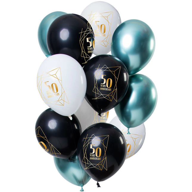 Feestbazaar Ballonnen Jubileum 50 Jaar Premium - 12 Stuks