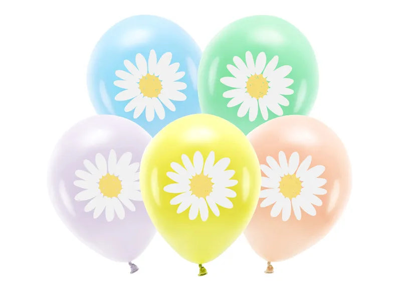 Feestbazaar Ballonnen Madeliefjes Pastel (5st)