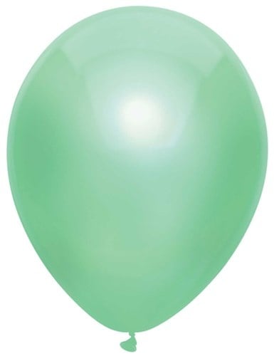 Feestbazaar Ballonnen Metallic Mint Groen (100st)