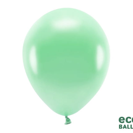 Feestbazaar Ballonnen Metallic Mint Premium Organic (100st)
