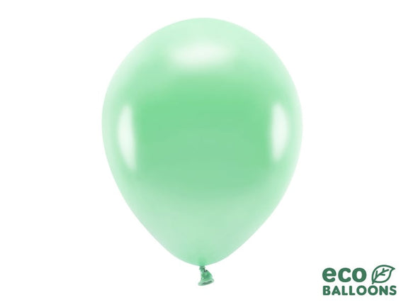 Feestbazaar Ballonnen Metallic Mint Premium Organic (100st)