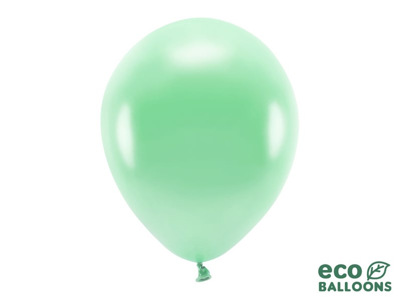 Feestbazaar Ballonnen Metallic Mint Premium Organic (100st)