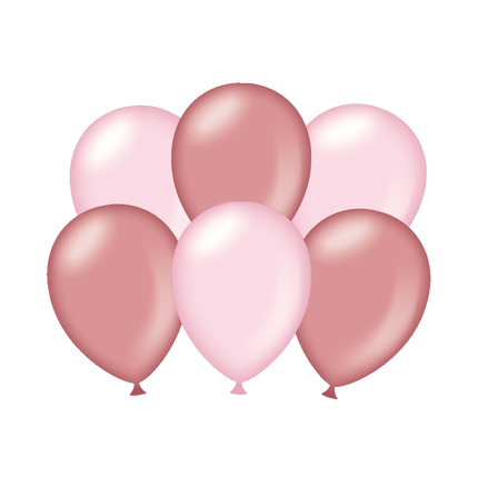 Feestbazaar Ballonnen Metallic Roze/Rosé Goud (6st)