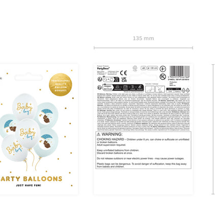 Feestbazaar Ballonnen Mix Baby Boy (6st)