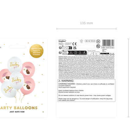 Feestbazaar Ballonnen Mix Baby Girl (6st)