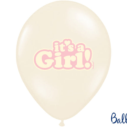 Feestbazaar Ballonnen Mix It's A Girl Pastel Roze - 6 Stuks