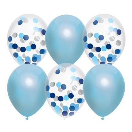Feestbazaar Ballonnen mix Sky Blue 30cm 6st